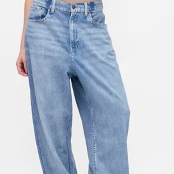 gap x beis Denim - Light Wash Wide Leg Jeans - Blue
